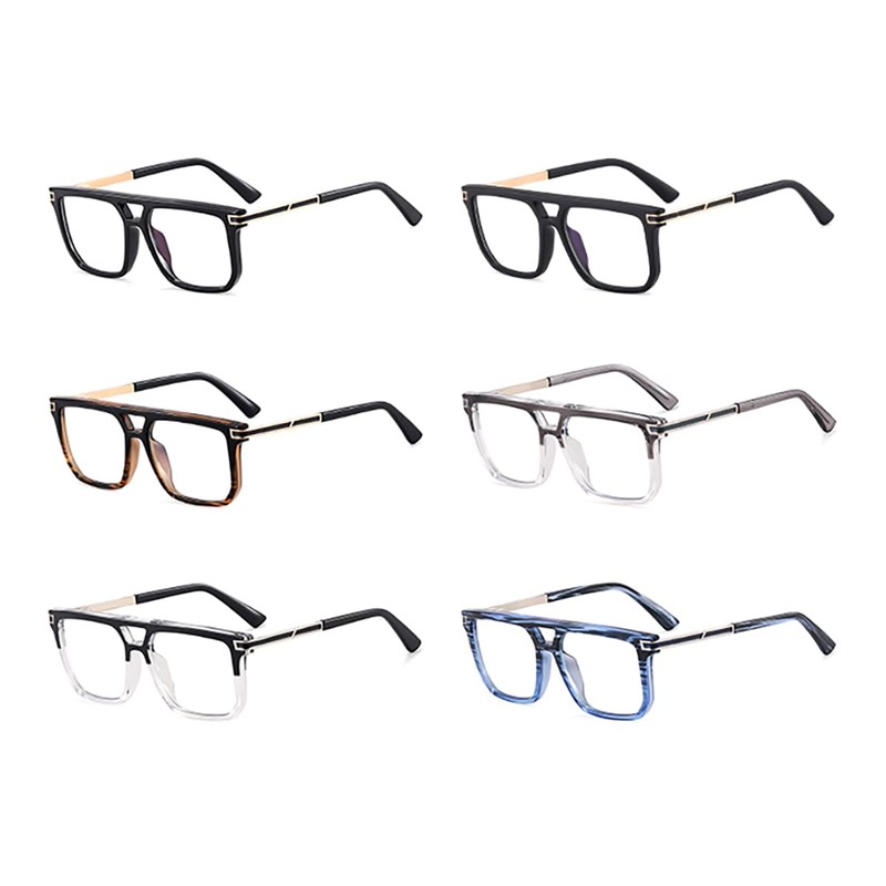 LIGOES TR90 Glasses Frame for Men Women Glasses Flattop Square