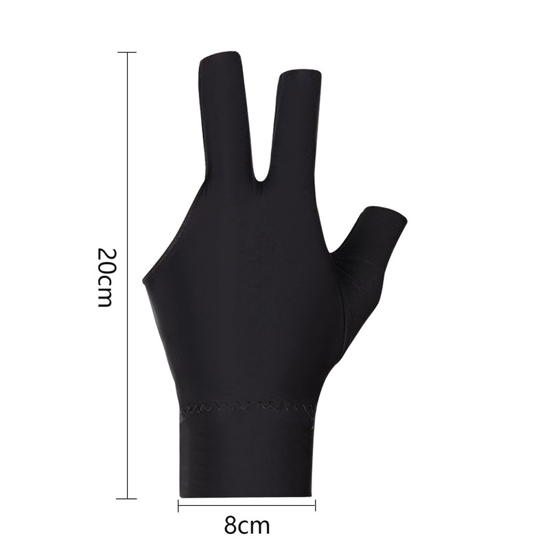 Billiard Glow 3 Finger Gloves, Pool Gloves, 3 Pieces, High