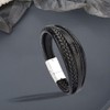 Generic Woven Braided Leather Mens Bracelet 20cm Cuff Bangle Wristband,