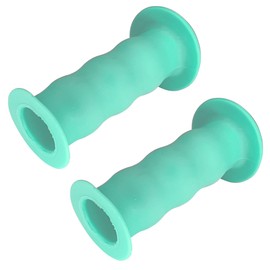 cyclingcolors Bicycle Grips Children's Bicycle Handlebar Grips with Safety 22 mm Length 85 mm Grips Rubber Grips Rubber Tricycle Scooter Pair Turquoise