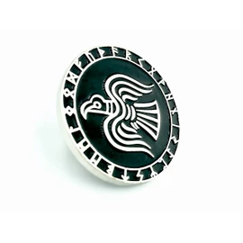 Odin's Raven Norse Rune Viking Silver Metal Pin Badge