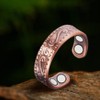 YINOX CPR-0955 Women's Magnetic Copper Ring Men's Antique Adjustable Ring,