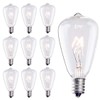 SUNSGNE 10-Pack Edison Replacement Light Bulbs, 7-Watt E12/C7 Candelabra Base
