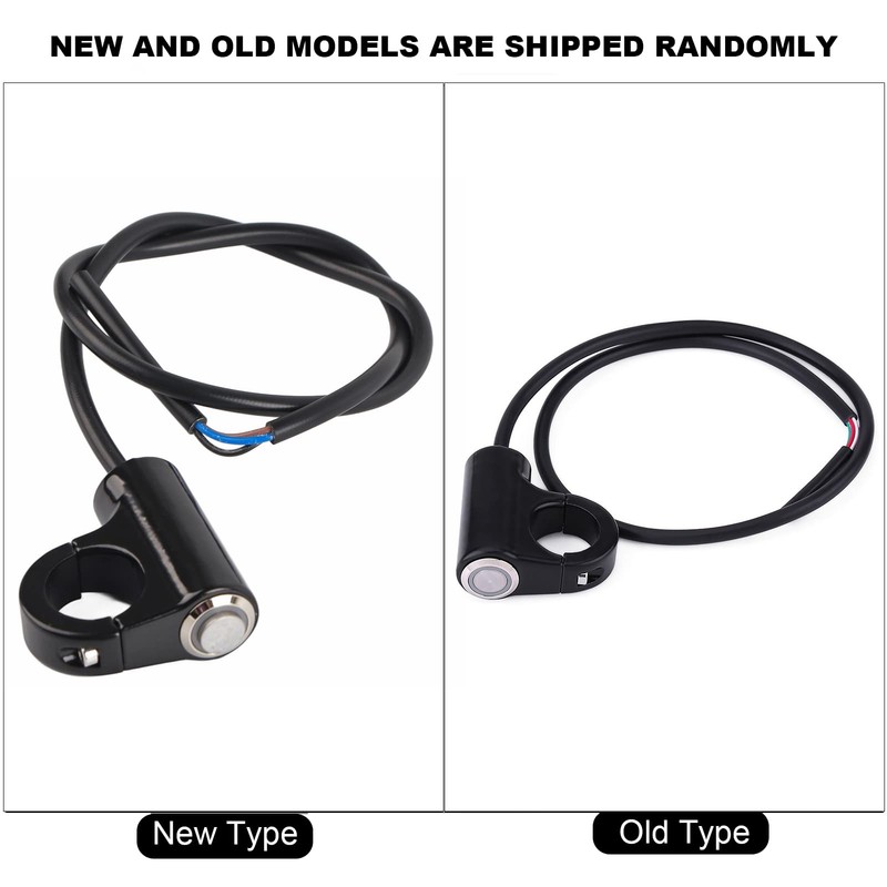 Horn Switch Button, EVGATSAUTO 7/8Inch 22mm Motorcycle Handlebar Switch, Weatherproof