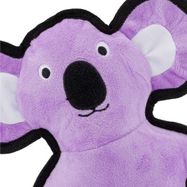 Beco Rough & Tough Purple Koala Bear Chew, Fetch & Squeak Dog Toy, Double Stitched for Durability, Made with Recycled Plastic