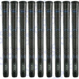 Winn DRI-TAC 2.0 MIDSIZE Jet Black Golf Grip - 62DT-JBK - SET OF 9