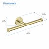 KIBI Circular Double Toilet Paper Holder for Bathroom, Solid Brass