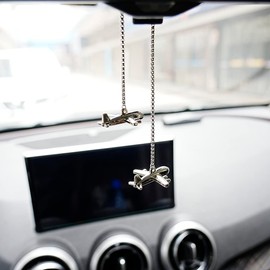 AMIORO Creative Airplane Car Rear View Mirrors Interior Accessories Aircraft Ornament Car Decor