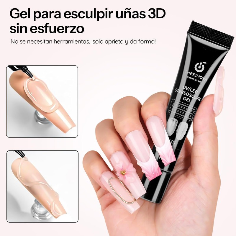 CHERIMOYA 3D Solid Sculpting Gel for Nail Art 8g Tube