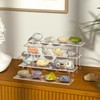 4 Tier Acrylic Display Risers, Clear Perfume Organizer Stand, Large