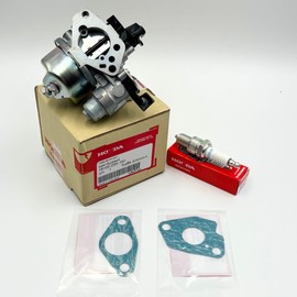 Genuine kit of OEM Carburetor 16100-Z5K-Y01 with OEM 16212-Z5K-000 16221-Z5K-000 Gaskets and Genuine Spark Plug 98079-55846 BPR5ES for GX240 GX270 Engines Water Pump WT30XK4 Pressure Washer CC 4033