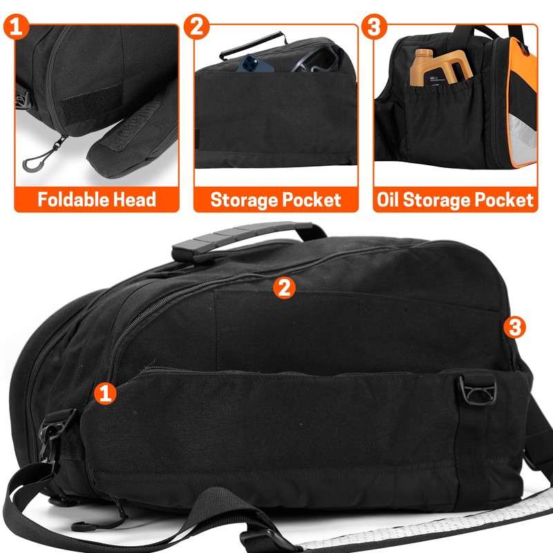 YARADMARIS Chainsaw Carrying Case, Full Protective Chainsaw Storage Bag, Foldable