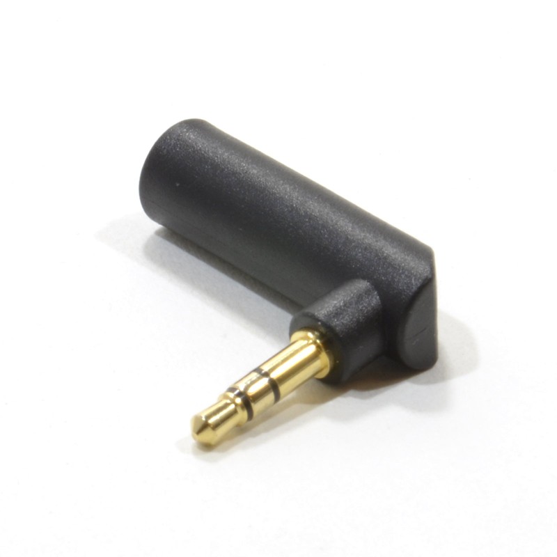 kenable 3.5mm Stereo Jack Socket to Male Right Angle Adapter