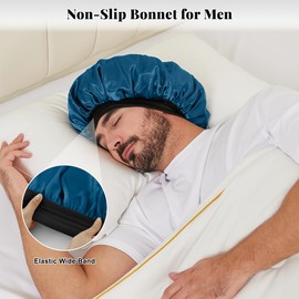 Silk Bonnet for Men, Large Hair Bonnet for Curly Hair, Soft Bonnets for Braids Waves Dreadlocks Sleep Cap