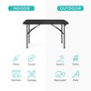 Best Choice Products 4ft Plastic Folding Table, Indoor Outdoor Heavy