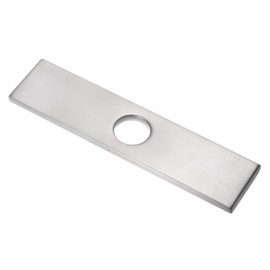 Kozelo Hole Cover Deck Plate Escutcheon-[10 Inch], Sink Cover Plate for Home Sink Faucet, Stainless Steel, Square Brushed, Brushed Silver