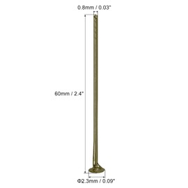 MECCANIXITY 200Pcs Flat Head Pins for Jewelry Making 60mm Brass Flat Head Pins Jewelry Head Pins for Craft Earring Bracelet Necklace Pendant Supplies 20 Gauge Bronze