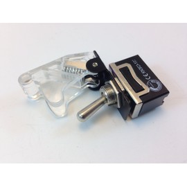 HEAVY DUTY ON/OFF DPST 4P TOGGLE SWITCH 20 AMP 125VAC WITH POSITION COVER COLOR (TRANSPARENT CLEAR)