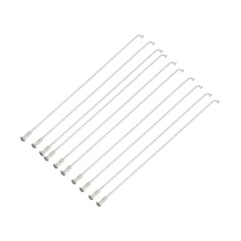 Motoforti 10 Pcs Silver Tone Metal Bike Spokes 8 Inch Long Long-lasting