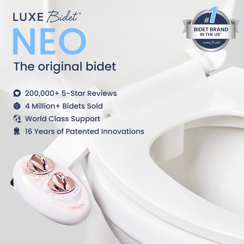 LUXE Bidet NEO 120 - Single Nozzle, Self-Cleaning, Non-Electric Bidet