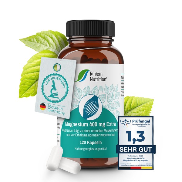 Magnesium 400 mg - Magnesium Capsules High Dose - 120