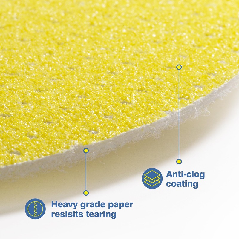 Selead Sandpaper 225 mm Velcro Durable Sanding Pads 25 Pieces
