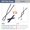 CKLT 40'' Fire Tongs for Fire Pit Heavy Duty Firewood