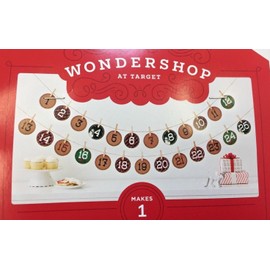 Wondershop 1 advent calendar Garland Banner 6 ft 8 in Christmas decor photo props holiday