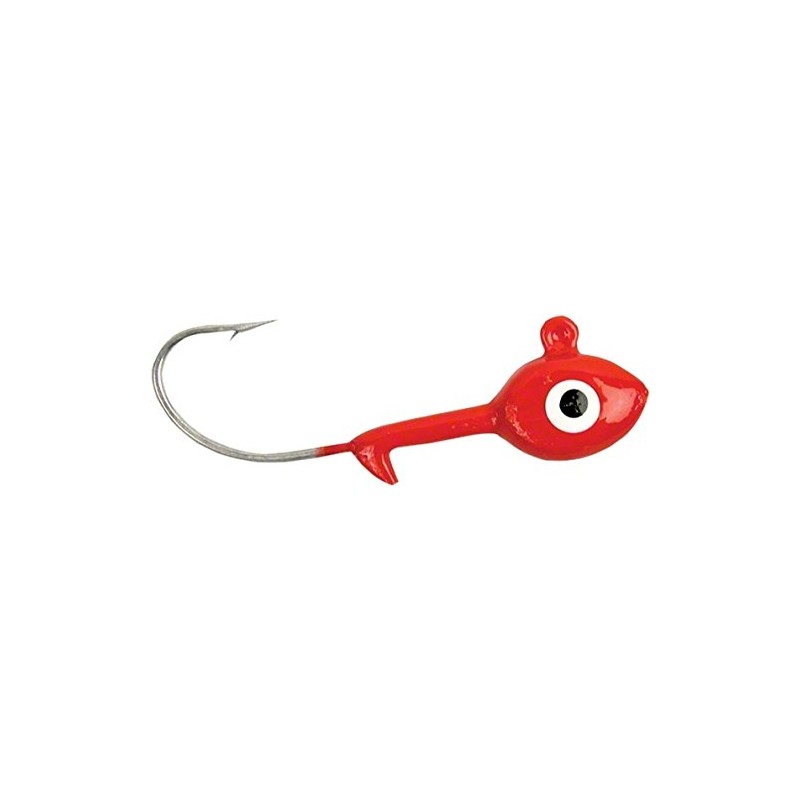 Sea Striker Got-Cha Jig Heads (8-Pack), 1/4-Ounce, Red Finish