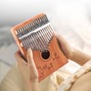 17 Keys Thumb Piano Mahogany Wood Finger Harp Mini Thumb