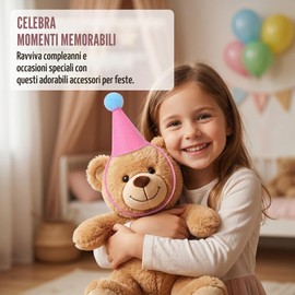 LAKJUOZ 12 Cappelli Mini Party Per Animali Di Peluche, Cappelli A Cono Per Feste Di Compleanno, Bambole, Cani, Gatti, Decorazioni Di Compleanno Per Vari Animali, Decorazioni Per Feste, Cappello A