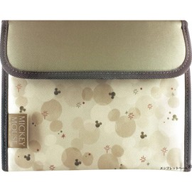 [Empret Veil] Maternal and Child Notebook Case, Icon Mickey Soft and Calm Colors, Easy to Open and Close with One Touch Tape, Classic Bellows Type, Maternal and Child Notebook Size 5.1 x 7.1 inches