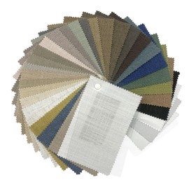 Frelement Linen Curtains Fabric Samples Fabric Swatch for Adding Lining | Size | Heading Custom-Made-Order Curtains, 29 Colors Available Included, 1 Piece