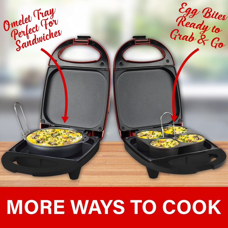 Brentwood TS-256R 530-Watt Mini Sous Vide-Style Egg Bite Maker (Red)