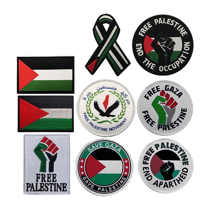 2 PCS AliPlus Palestine Flag Patches Free Palestine Embroidered Tactical