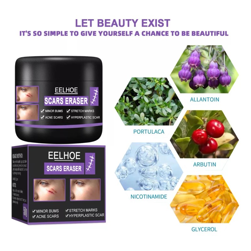 Eelhoe Ee Crema Scars Eraser, Reduce Marcas, Cicatrices, Manchas