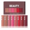 Set 8 Labiales Líquidos Mate Beauty Rojo