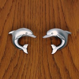 Costello Coastal - Dolphin Cabinet Knobs (Matched Pair) | Artist Pewter Collection Hardware