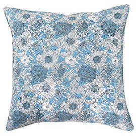 DDintex FLORET LONDON Cushion Cover Swim Dunclair Sax 17.7 x 18.7 inches (45 x 45 cm) [With Liberty Print]