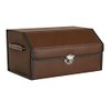 Car Trunk Organizer Leather Storage Box with Lid for Trunk