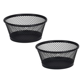 Paper Clip Holder Mesh Paper Clip Holders Paperclip Holders Paper Clip Dispenser for Desk Paper Clip Organizer Office Binder Clip Holder Black, 2 Pack