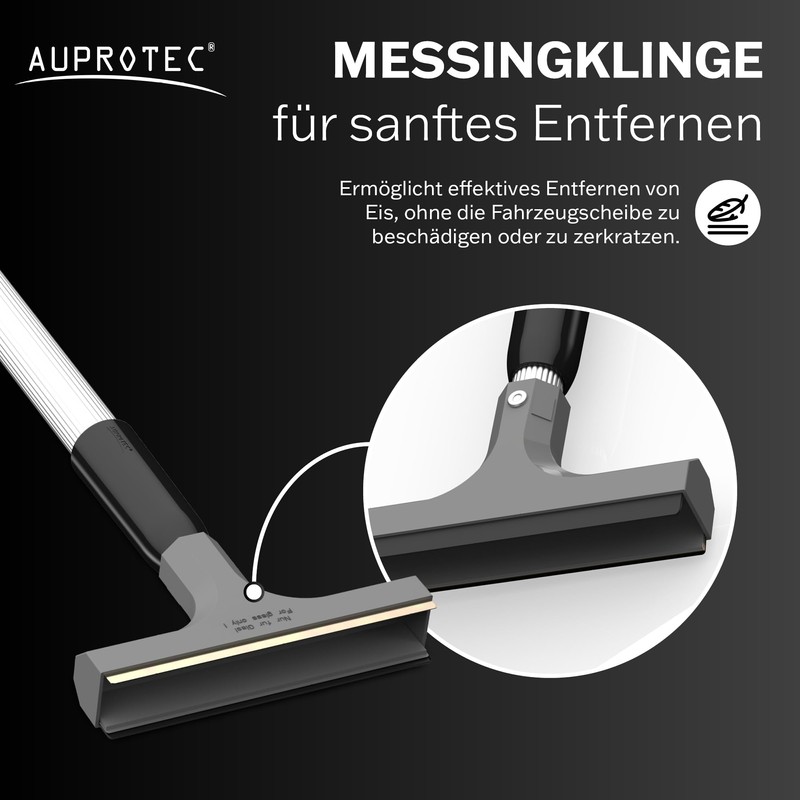 AUPROTEC Ice Scraper, Telescopic, Ultra-Light, with Brass Blade, Pink Blue,