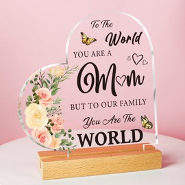 Gifts for Mum, Mother Plaque with Stand Gifts - Best Mum Gifts from Daughter Son, Mum Birthday Gifts, Mum to Be Gifts, New Mum Gifts, Ideal Mothering Day Presents for Mum Stepmum Grandma