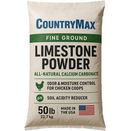 Fine Ground Limestone Powder 50 lb – All-Natural Calcium Carbonate for Lawns, Gardens, Chicken Coops, Odor Control, Soil pH, and Agriculture – Soft White Lime Rock Dust
