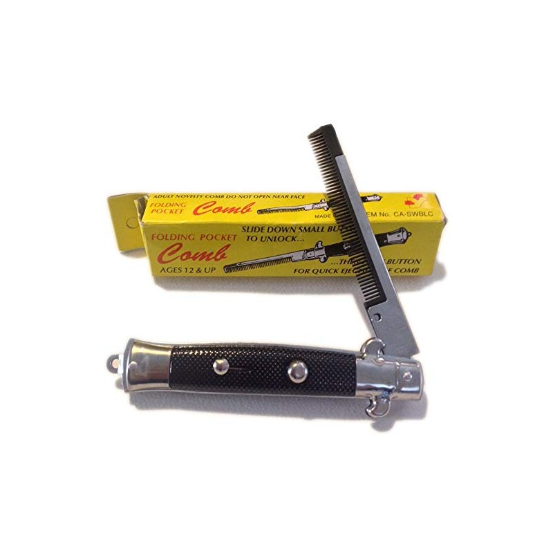 Push Button Pocket Comb Fake Switch Blade Folding Knife BUY