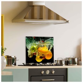 Tempered Glass Kitchen Backsplash, Stove Back Cover, Stove Splashback, Cutting Board, Kitchen Decor Tile, Home Wall Decor (20x20’’)