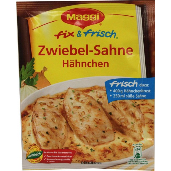 Maggi Fix für Zwiebel-Sahne-Hähnchen