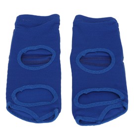 2pcs Boxing Foot Protector Unisex PU Leather Soft Boxing Sparring Foot Guard for Women Men Blue M 36‑38