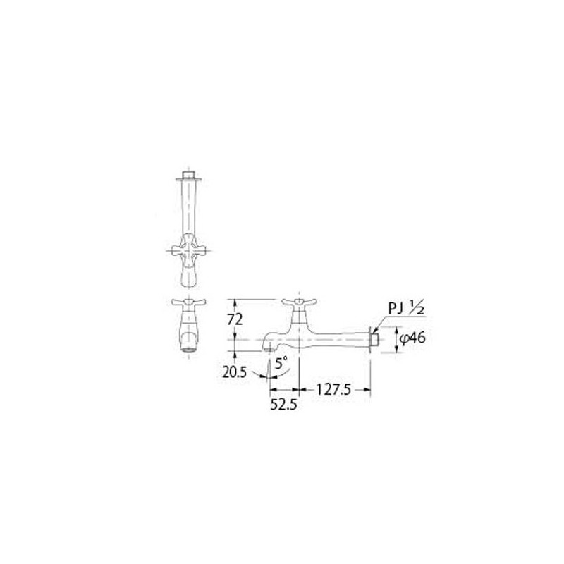 Kakudai Hana Horizontal Faucet Super Long, Pink Gold 702-005-13