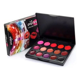 Fulaitong Labial Largo Duración 15 Colores Negro Marrón